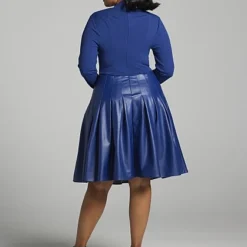 Fashion To Figure Jioni Mockneck Mixed Media Dress