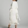 Fashion To Figure Rocio Fringed V-Neck Sweater Dress