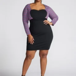 Fashion To Figure Lariyah Heart Panel Detail Bodycon Dress