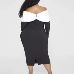 Fashion To Figure Ophelia Bow Detail Midi Dress - Gabi Fresh X FTF