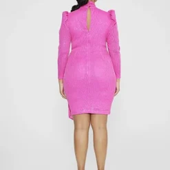 Fashion To Figure Miranda Puff Shoulder Sequin Dress