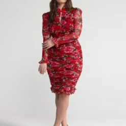Fashion To Figure Patrice Floral Ruched Bodycon Dress