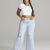 Fashion To Figure Shaniq High Rise Relaxed Fit Jeans