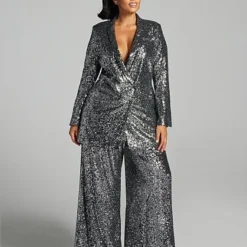 Fashion To Figure Damaris Sequin Flare Leg Pants