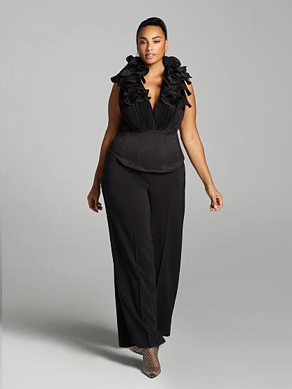 Fashion To Figure Teagan Side Stripe Wide Leg Pant 1 Fashion To Figure Teagan Side Stripe Wide Leg Pant