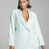 Fashion To Figure Teagan Satin Trim Single-Breasted Blazer