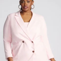 Fashion To Figure Leilani Double-Breasted Blazer