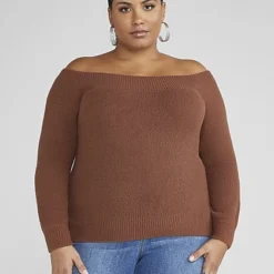 Fashion To Figure Nora Off-The-Shoulder Pullover Sweater