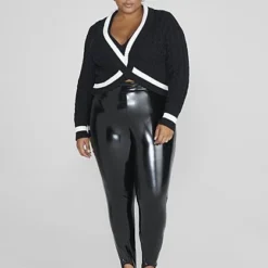 Fashion To Figure Kristina Varsity Crossover Sweater