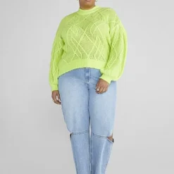 Fashion To Figure Melody Cable Knit Sweater