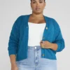 Fashion To Figure Katya V-Neck Cropped Cardigan