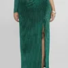 Fashion To Figure Kensie High Slit Velvet Maxi Skirt