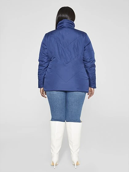 Fashion To Figure Alayna Chevron Faux Fur Coat 1 Fashion To Figure Alayna Chevron Faux Fur Coat