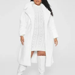 Fashion To Figure Tahirah Faux Fur Belted Coat