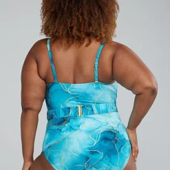 Fashion To Figure Belted Ruched One-Piece Swimsuit