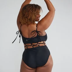 Fashion To Figure Caged Detail One-Piece Swimsuit -Pleasures SHOP 119 95 grommet detail 1pc