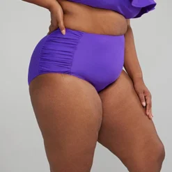 Fashion To Figure High Waist Ruched Belted Bikini Bottom -Pleasures SHOP 49 95 high waistd shell 181068ea ef95 409e a7f6 6465b3c4a091