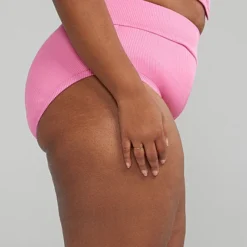 Fashion To Figure Ribbed Texture High Waist Bikini Bottom