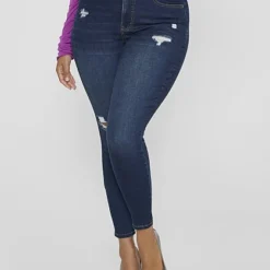Fashion To Figure High Rise Curvy Fit Skinny Jeans - Tall Inseam -Pleasures SHOP 69 95 hr drk wsh jggng t 33bba780 4f1f 4568 a6d9 f56f28b205d9