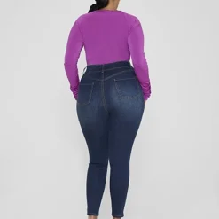 Fashion To Figure High Rise Curvy Fit Skinny Jeans - Tall Inseam -Pleasures SHOP 69 95 hr drk wsh jggng t c7c3b57b 1a5f 44d1 855f 0571008f3714