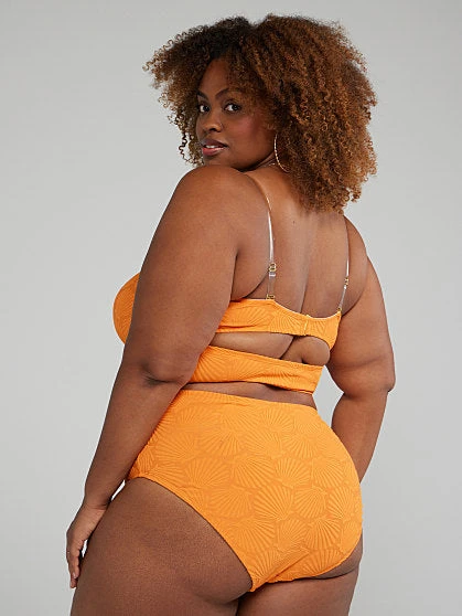 Fashion To Figure Textured Seashell Pattern Bikini Top 1 Fashion To Figure Textured Seashell Pattern Bikini Top