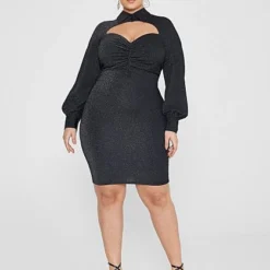 Fashion To Figure Aelita Shimmer Cutout Dress