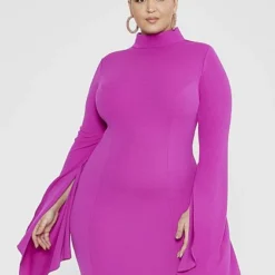 Fashion To Figure Andelina Dramatic Sleeves Bodycon Dress