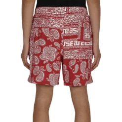 Aries BANDANA PRINT BOARD SHORTS -Pleasures SHOP AriesBANDANAPRINTBOARDSHORTSREDXSSRAR30110 3