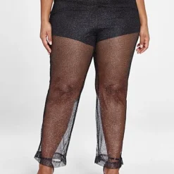 Fashion To Figure Bailey Metallic Mesh Pants
