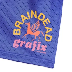 Brain Dead GRAFIX TEAM SHORT -Pleasures SHOP BrainDeadGrafix Team Short Navy BDS22B16002349NY01 3