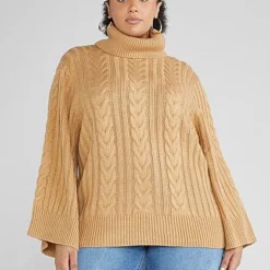 Fashion To Figure Erin Bell Sleeve Turtleneck Sweater