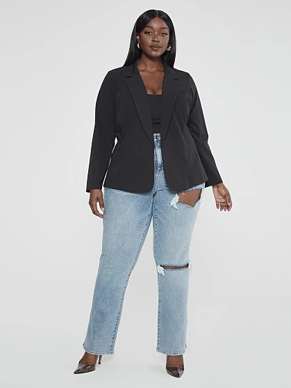 Fashion To Figure Gemma Open Front Blazer 1 Fashion To Figure Gemma Open Front Blazer