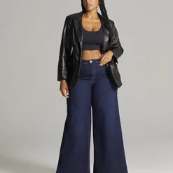 Fashion To Figure Jette Faux Leather Blazer