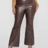 Fashion To Figure Marianne Croc Texture Faux Leather Pants