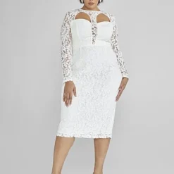 Fashion To Figure Maritza Cutout Lace Midi Dress