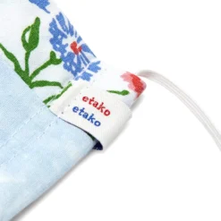 Marketplace ETAKO ETAKO GOLDENROD + INDIGO OVERDYE VINTAGE FLORAL PATCHWORK FACE MASK -Pleasures SHOP MarketplaceGOLDENRODXINDIGOOVERDYEVINTAGEFLORALPATCHWORKINDIGOO SKO12 7
