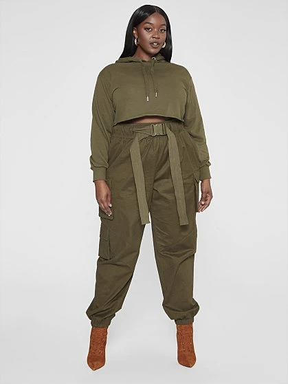Fashion To Figure Mylah Belted Cargo Jogger Pants - Gabi Fresh X FTF 2 Fashion To Figure Mylah Belted Cargo Jogger Pants - Gabi Fresh X FTF - Image 2