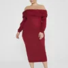 Fashion To Figure Shana Off-The-Shoulder Sweater Dress