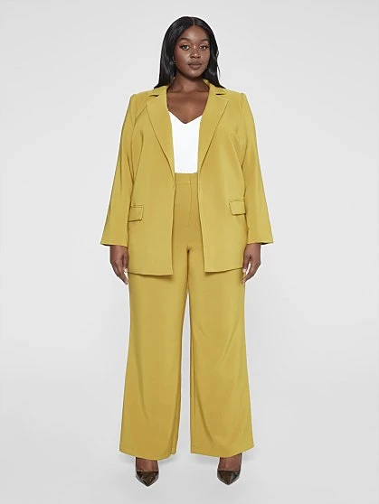Fashion To Figure Zoe Asymmetrical Split Back Blazer - Gabi Fresh X FTF 1 Fashion To Figure Zoe Asymmetrical Split Back Blazer - Gabi Fresh X FTF