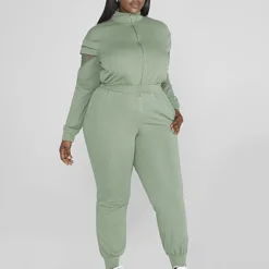 Fashion To Figure Zoey Mesh Detail Jumpsuit