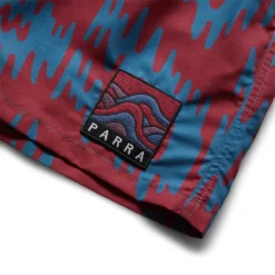 By Parra TREMOR PATTERN SWIM SHORTS -Pleasures SHOP byparraTREMORPATTERNSWIMSHORTSDEEPREDS49131 3