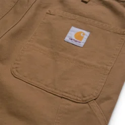 Carhartt WIP SINGLE KNEE SHORT -Pleasures SHOP carharttwipSINGLEKNEESHORTHAMILTONBROWNRINSED30I027942 HZ 02 4