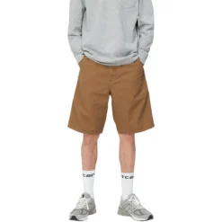 Carhartt WIP SINGLE KNEE SHORT -Pleasures SHOP carharttwipSINGLEKNEESHORTHAMILTONBROWNRINSED30I027942 HZ 02 6