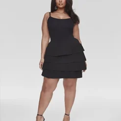 Fashion To Figure Jayda Tiered Knit Dress -Pleasures SHOP jayda tiered knit dress 2b7801e3 6f21 446a 889c c6812990e495