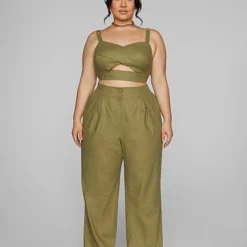 Fashion To Figure Lauren Linen Wide Leg Pants