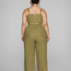 Fashion To Figure Lauren Linen Wide Leg Pants -Pleasures SHOP lauren linen wide leg pants b35283ac 4338 4e09 ba74 c606bf3a2b71