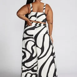 Fashion To Figure Amandla Abstract Print Wide Leg Pants -Pleasures SHOP plus size amandla abstract print wide leg pants gabrielle union x ftf 50bd2c8b e3b2 4ec8 9358 a4b48ef1e800