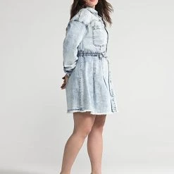 Fashion To Figure Andra Denim Shirt Dress 7 Fashion To Figure Andra Denim Shirt Dress -Pleasures SHOP plus size andra denim shirt dress 6e99db46 2d4f 400e 8a8e 946af9a1b296