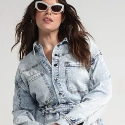 Fashion To Figure Andra Denim Shirt Dress 6 Fashion To Figure Andra Denim Shirt Dress -Pleasures SHOP plus size andra denim shirt dress a9f86a98 5482 4965 a910 8d2486377a0c