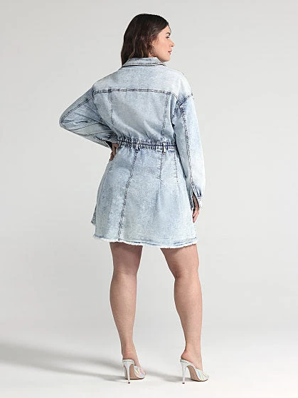 Fashion To Figure Andra Denim Shirt Dress 2 Fashion To Figure Andra Denim Shirt Dress - Image 2